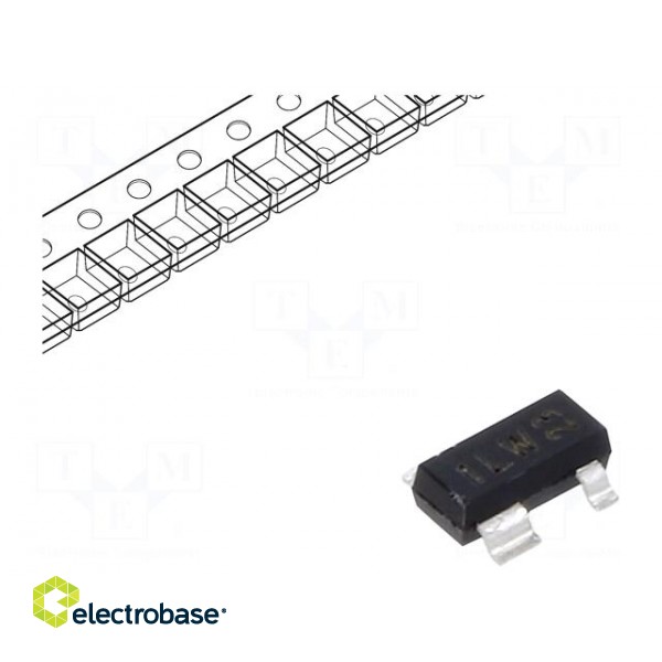 Transistor: NPN x2 | bipolar | 30V | 0.1A | 250mW | SOT143B | common base