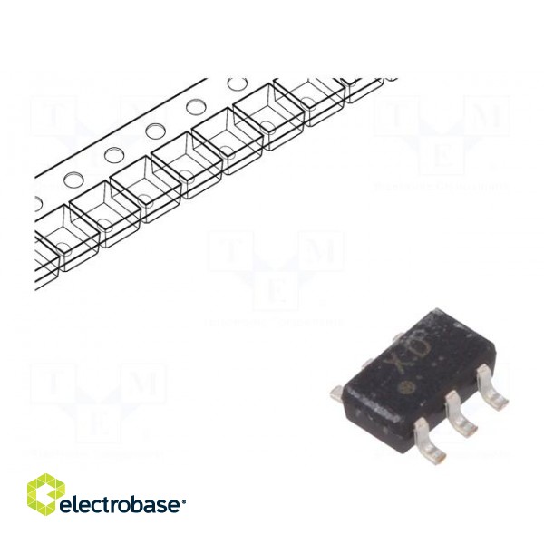 Transistor: NPN x2 | bipolar | BRT | 50V | 0.1A | 0.3W | SM6 | R1: 2.2kΩ