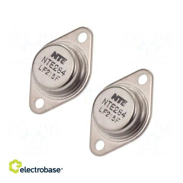 Transistor: NPN x2 | bipolar | matched pair | 180V | 16A | 150W | TO3 paveikslėlis 1