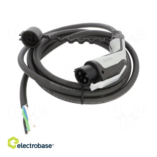 Cable: eMobility | 1x18AWG,3x10AWG | 250V | 8kW | IP44 | wires,Type 1 image 1