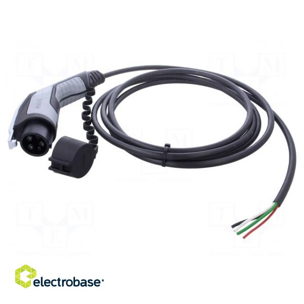 Cable: eMobility | 1x20AWG,3x14AWG | 3.75kW | wires,Type 1 | 4m | 15A image 1