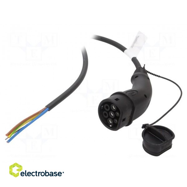 Cable: eMobility | 1x0.5mm2,3x6mm2 | 250V | 11kW | IP44 | wires,Type 2