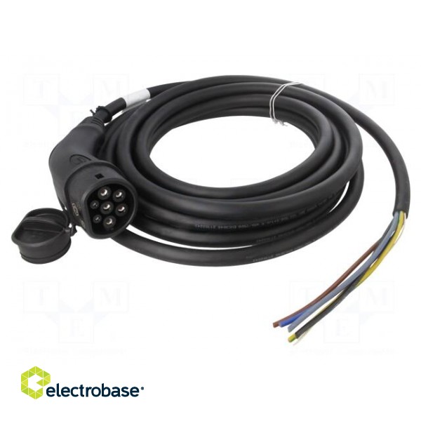 Cable: eMobility | 1x0.5mm2,5x6mm2 | 480V | 22kW | IP44 | wires,Type 2