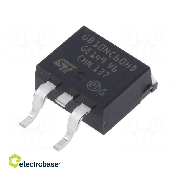 Transistor: IGBT | 600V | 10A | 65W | D2PAK