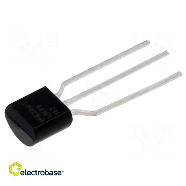 IC: temperature sensor | -55÷150°C | TO92 | THT | Interface: analog