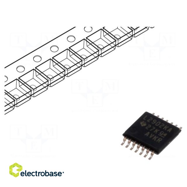 IC: operational amplifier | 1.2MHz | Ch: 4 | TSSOP14 | IB: -500nA