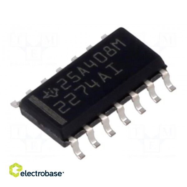 IC: operational amplifier | 2.2MHz | Ch: 4 | SO14 | tube | IB: 150pA