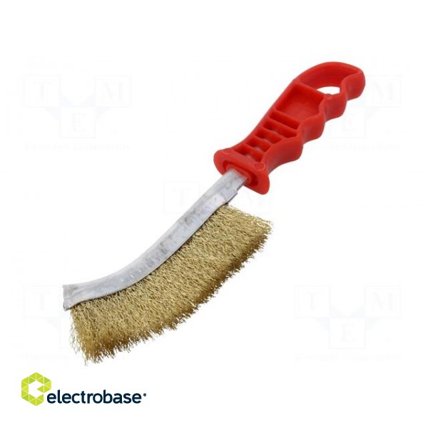 Brush | wire | steel | plastic | 240mm | Features: non-slip grip