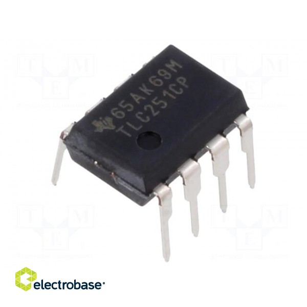 IC: operational amplifier | 1.7MHz | Ch: 1 | DIP8 | tube | IB: 600pA