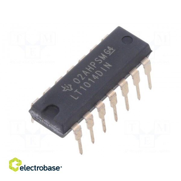 IC: operational amplifier | 1MHz | Ch: 4 | DIP14 | ±2÷22VDC,4÷44VDC