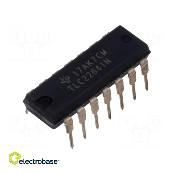 IC: operational amplifier | 730kHz | Ch: 4 | DIP14 | tube | IB: 800pA