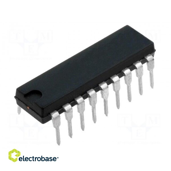 PIC microcontroller | Memory: 3.5kB | SRAM: 256B | EEPROM: 256B | THT