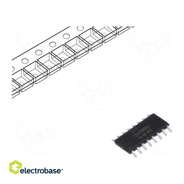 IC: driver | darlington,transistor array | SO16 | 0.5A | 50V | Uin: 30V
