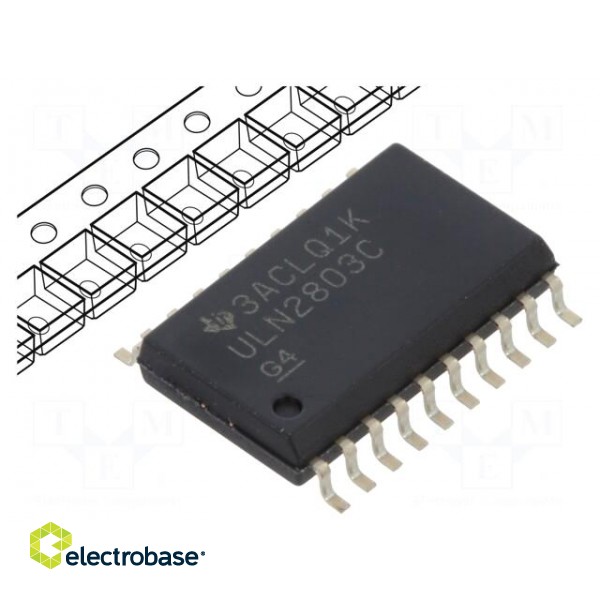 IC: driver | darlington,transistor array | SO20-W | 0.5A | 50V | Ch: 8