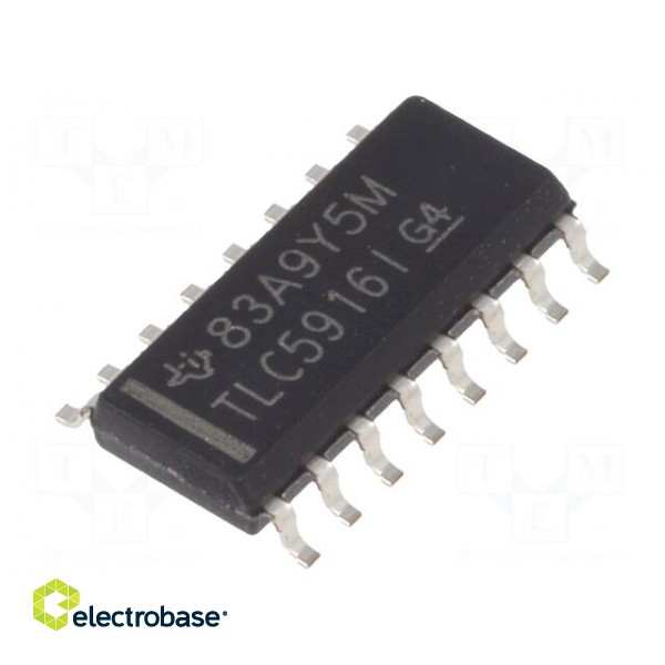 IC: driver | LED driver | SO16 | 20V | Ch: 8 | thermal protection | 120mA