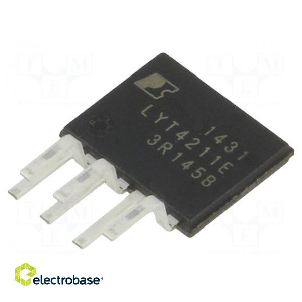 IC: PMIC | AC/DC switcher,LED driver | 85÷132V | Ubr: 670V | eSIP-7C