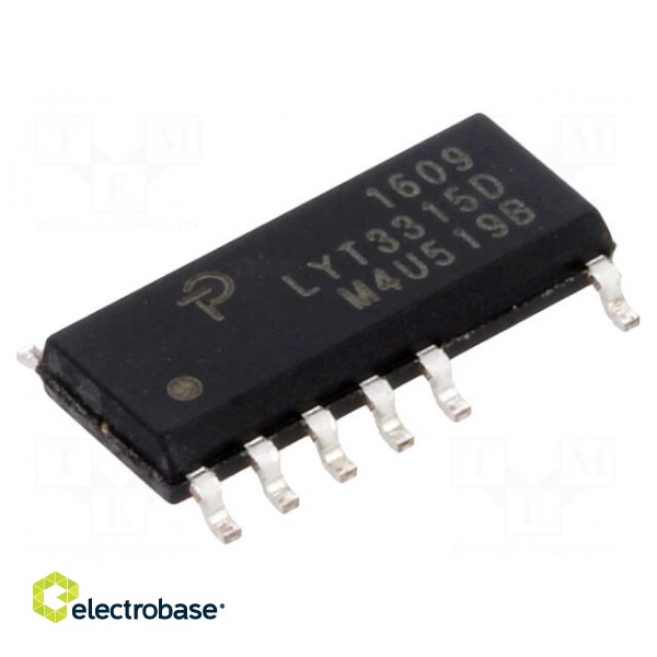PMIC | AC/DC switcher,LED driver | 85÷265V | Ubr: 650V | SO16B | 5.7Ω