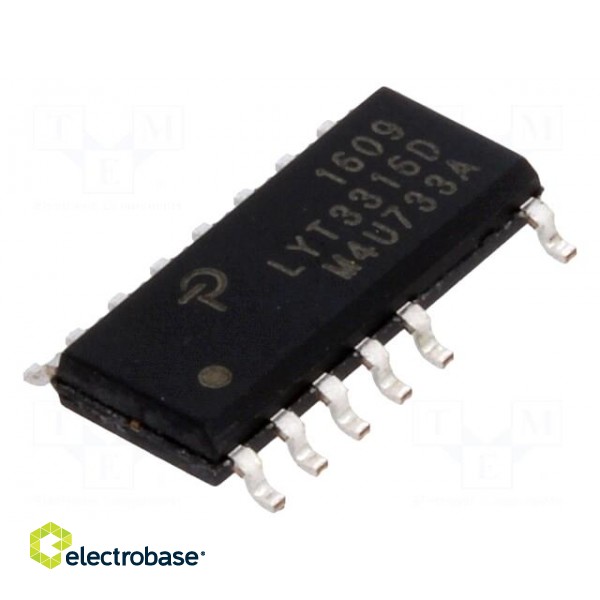IC: PMIC | AC/DC switcher,LED driver | 85÷265V | Ubr: 650V | SO16B