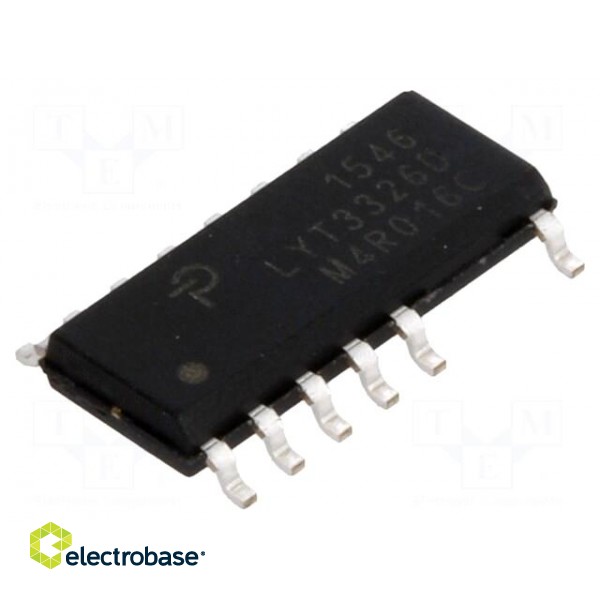 PMIC | AC/DC switcher,LED driver | 85÷265V | Ubr: 725V | SO16B | 2.7Ω