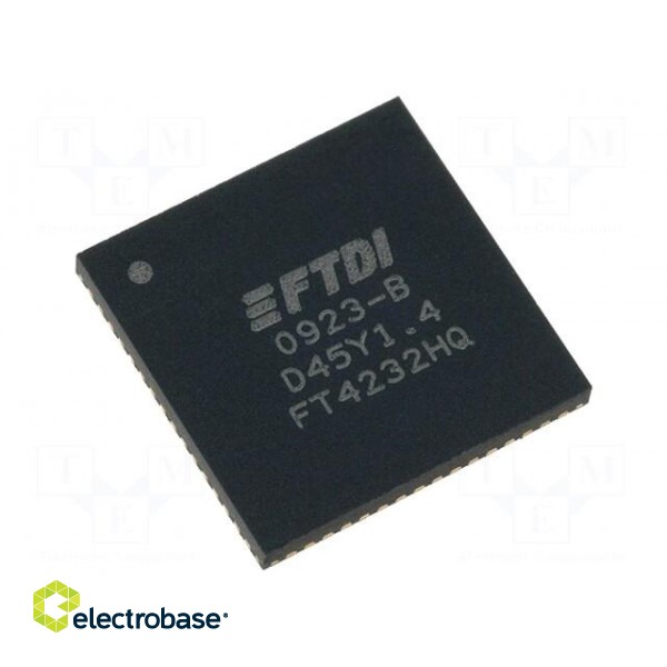 IC: interface | USB-UART x4, MPSSE x2 | Hi-Speed | 3.3÷5VDC | QFN64