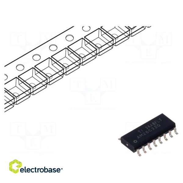 IC: interface | line receiver | half duplex,RS422 / RS423 | SOIC16