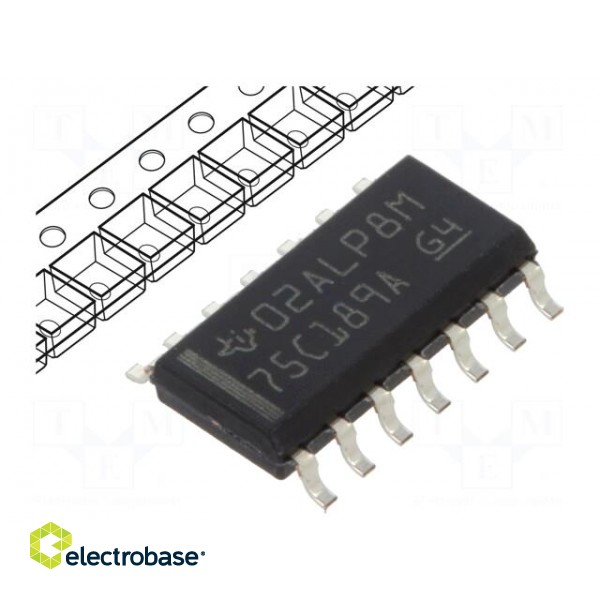 IC: interface | line receiver | RS232 | 1000kbps | SOIC14 | 4.5÷6VDC