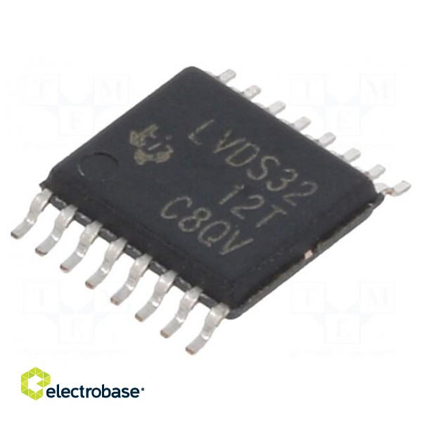IC: interface | line receiver | 100Mbps | 3÷3.6VDC | LVDS | SMD | TSSOP16