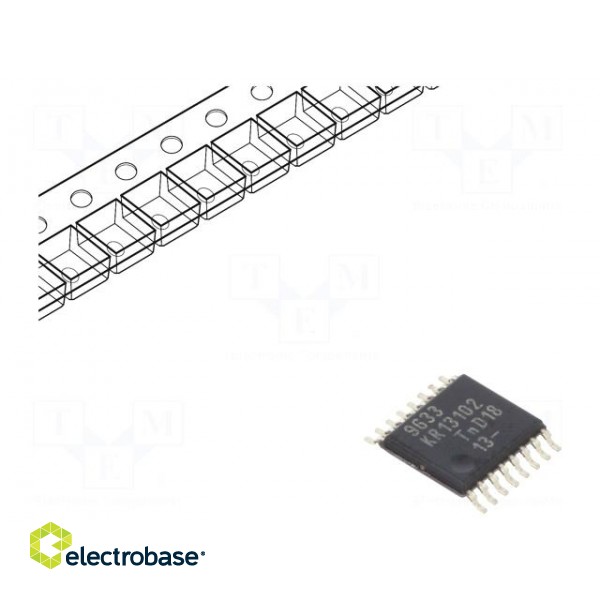 IC: interface | I/O expander | 2.3÷5.5VDC | I2C | SMD | TSSOP16 | Ch: 4