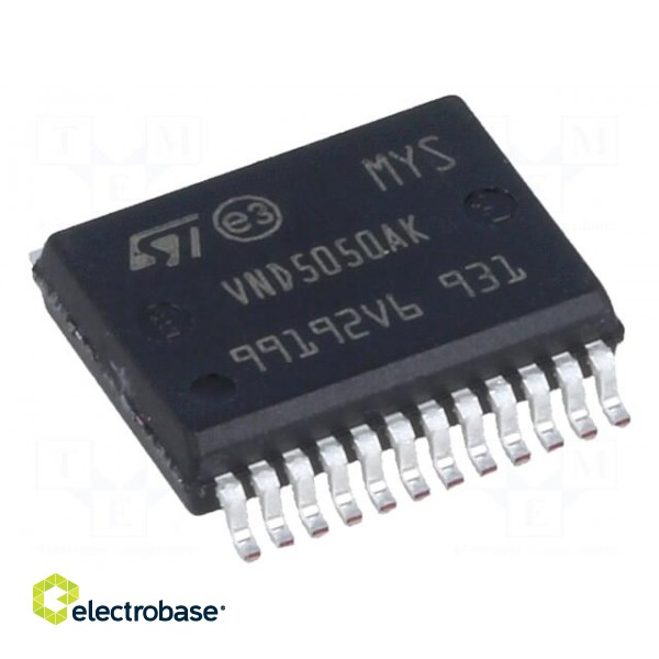 IC: power switch | high-side | 18A | Ch: 2 | N-Channel | SMD | PowerSSO24