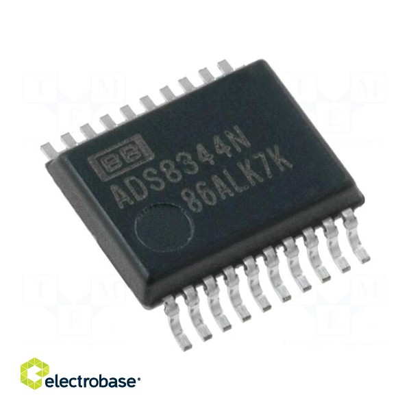 IC: A/D converter | Ch: 8 | 16bit | 100ksps | 2.7÷5.25V | SSOP20