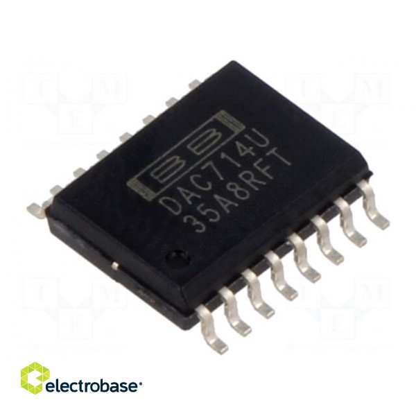 IC: D/A converter | 16bit | 86ksps | Ch: 1 | SOIC16 | -40÷85°C | ±4LSB