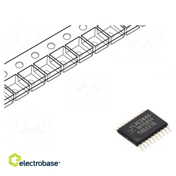 IC: digital | 8bit,buffer,line driver | CMOS | SMD | TSSOP20 | LVC