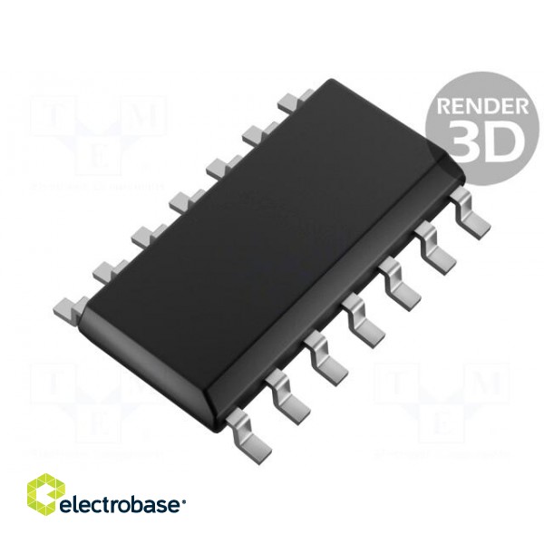 IC: digital | NAND | Ch: 3 | IN: 3 | CMOS | SMD | SO14 | 2÷6VDC | -40÷125°C