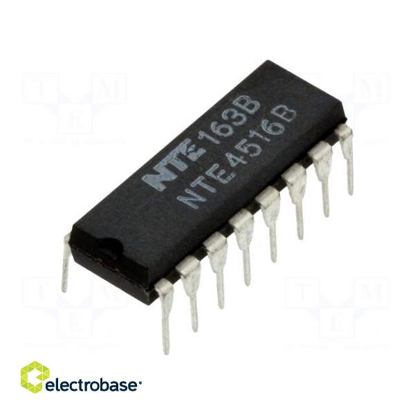 IC: digital | binary up/down counter | Ch: 4 | IN: 4 | CMOS | THT | DIP16