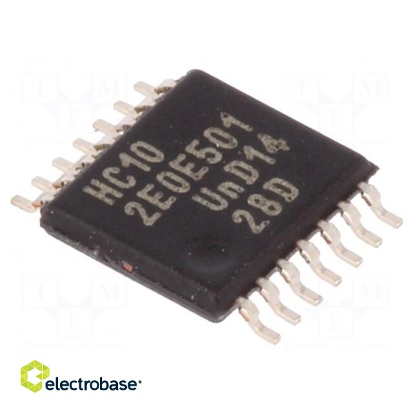 IC: digital | NAND | IN: 3 | SMD | TSSOP14 | Series: HC | 2÷6VDC | -40÷125°C