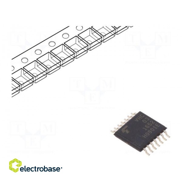 IC: digital | NAND | Channels: 4 | IN: 2 | C²MOS | SMD | TSSOP14 | Series: VHC