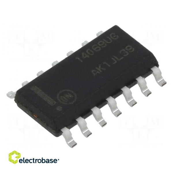 IC: digital | NOT | Ch: 6 | IN: 1 | CMOS | SMD | SO14 | 3÷18VDC | -55÷125°C
