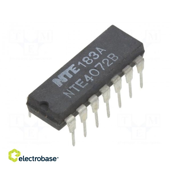 IC: digital | OR | Ch: 2 | IN: 4 | CMOS | THT | DIP14 | 3÷18VDC | -55÷125°C