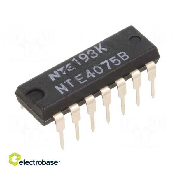 IC: digital | OR | Ch: 3 | IN: 3 | CMOS | THT | DIP14 | 3÷18VDC | -55÷125°C