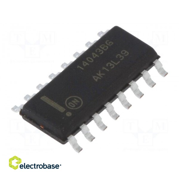 IC: digital | RS latch | Channels: 4 | 3÷18VDC | SMD | SO16 | -40÷85°C