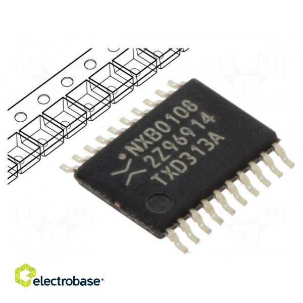 IC: digital | 8bit,bidirectional,transceiver,translator | TSSOP20