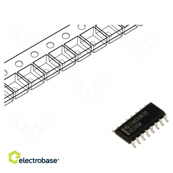 IC: digital | 8bit,shift register,serial output,parallel in | SMD