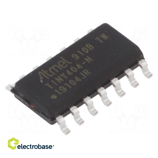 IC: AVR microcontroller | SO14 | Ext.inter: 10 | Cmp: 1 | ATTINY | 1.27mm