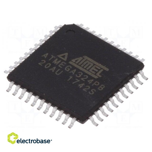 IC: AVR microcontroller | TQFP44 | 1.8÷5.5VDC | Ext.inter: 39 | Cmp: 1