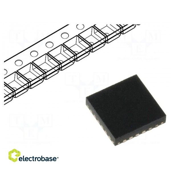 AVR microcontroller | EEPROM: 256B | SRAM: 1kB | Flash: 16kB | VQFN24