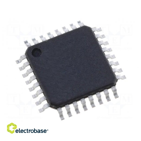 AVR microcontroller | EEPROM: 256B | SRAM: 1kB | Flash: 8kB | TQFP32