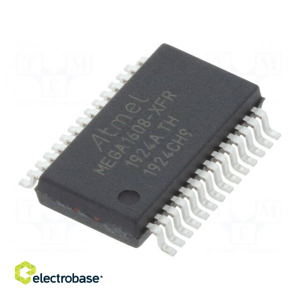 IC: AVR microcontroller | SSOP28 | Interface: I2C,PWM,SPI,UART x3