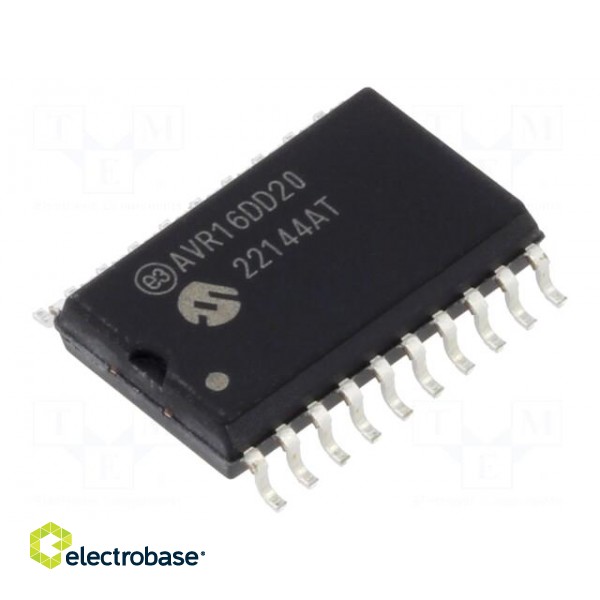 IC: AVR microcontroller | SOIC20 | 1.8÷5.5VDC | Ext.inter: 17 | Cmp: 1
