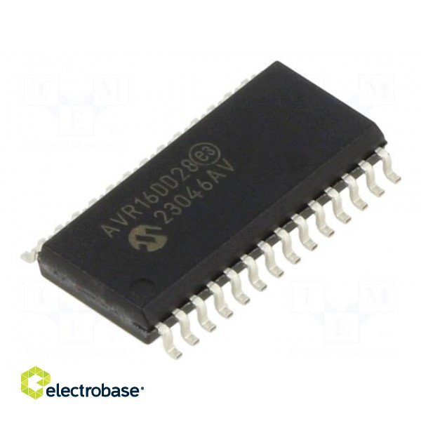 IC: AVR microcontroller | SOIC28 | 1.8÷5.5VDC | Ext.inter: 23 | Cmp: 1
