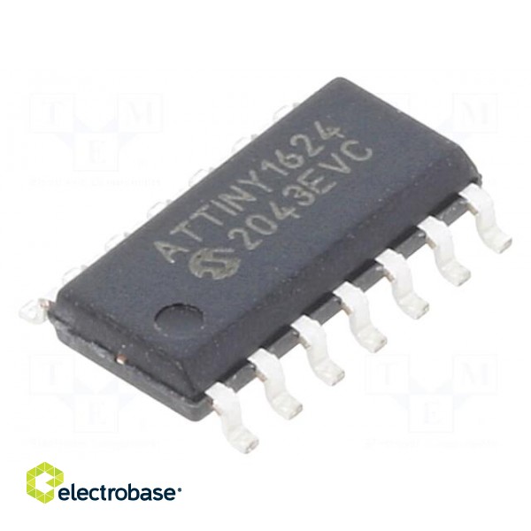 IC: AVR microcontroller | SO14 | Ext.inter: 12 | Cmp: 1 | ATTINY | 1.27mm